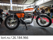 STUTTGART, GERMANY - MARCH 03, 2017: Motorcycle BSA A65T Thunderbolt, 1972. Europe's greatest classic car exhibition "RETRO CLASSICS" Редакционное фото, фотограф Sergey Kohl / Фотобанк Лори