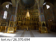 Kazan, Russia, 9 february 2017, ikons inside church in Zilant monastery - oldest orthodox building. Редакционное фото, фотограф Константин Шишкин / Фотобанк Лори