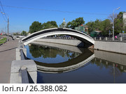 Тессинский мост через реку Яузу. Город Москва (2017 год). Стоковое фото, фотограф Алексей Гусев / Фотобанк Лори