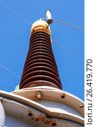 Electric equipment of power transformer substation (2017 год). Редакционное фото, фотограф Владимир Арсентьев / Фотобанк Лори