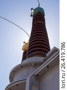 Electric equipment of power transformer substation (2017 год). Редакционное фото, фотограф Владимир Арсентьев / Фотобанк Лори