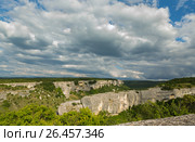 Beautiful view from above to Cave City Eski-Kermen in Crimea. Стоковое фото, фотограф Юлия Машкова / Фотобанк Лори
