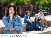 Teenager girl outcast. Стоковое фото, фотограф Яков Филимонов / Фотобанк Лори