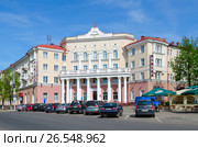 Гостиница "Двина", Полоцк, Беларусь (2017 год). Редакционное фото, фотограф Ольга Коцюба / Фотобанк Лори