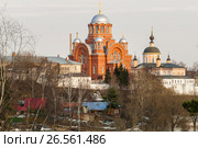 Московская область, город Хотьково, Собор Николая Чудотворца в Покровском  монастыре (2013 год). Стоковое фото, фотограф glokaya_kuzdra / Фотобанк Лори