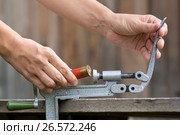 Reloading cartridge, closeup. Стоковое фото, фотограф Павел Родимов / Фотобанк Лори