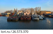 Буксиры. Судоремонтный завод "Мидель". Аксай (2017 год). Редакционное фото, фотограф Кургузкин Константин Владимирович / Фотобанк Лори