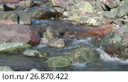 Река Их Сайр в урочище Цагдуулт в Монголии / Rapids and stones of small mountain river Ih Sair in natural boundary Tsagduult, Mongolia (2017 год). Стоковое видео, видеограф Сергей Пристяжнюк (Serg Zastavkin) / Фотобанк Лори