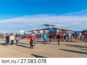 Zhukovsky, Russia - July 24. 2017. Beriev A-50 is Soviet-built airborne warning and control system AWACS at International Aviation and Space salon MAKS-2017. Редакционное фото, фотограф Володина Ольга / Фотобанк Лори