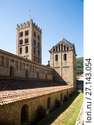 Monastery of Santa Maria in town of Ripoll, Spain (2017 год). Стоковое фото, фотограф Яков Филимонов / Фотобанк Лори