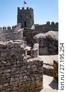 The curtain walls and solid tower of the Castle of the Moors. Sintra. Portugal (2016 год). Стоковое фото, фотограф Сергей Пристяжнюк (Serg Zastavkin) / Фотобанк Лори