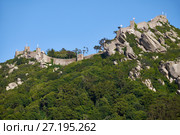 Castle of the Moors, perched on top of the inaccessiblemountains, Sintra. Portugal. (2016 год). Стоковое фото, фотограф Сергей Пристяжнюк (Serg Zastavkin) / Фотобанк Лори
