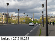 Мост Альма в Париже, Франция. Начало апреля. (2017 год). Редакционное фото, фотограф Сергей Рыбин / Фотобанк Лори