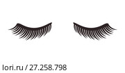 Eyelashes on white background, vector illustration. Стоковая иллюстрация, иллюстратор Надежда Ворович / Фотобанк Лори