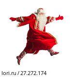 Running Santa Claus. Стоковое фото, фотограф Владимир Мельников / Фотобанк Лори