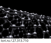 Single-walled carbon nanotube fragment. Стоковая иллюстрация, иллюстратор EugeneSergeev / Фотобанк Лори