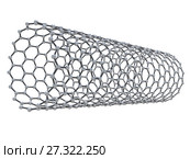 Carbon nanotubes molecule structure 3d. Стоковая иллюстрация, иллюстратор EugeneSergeev / Фотобанк Лори