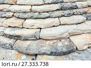 Stony roof background, Italy (2017 год). Стоковое фото, фотограф Юрий Брыкайло / Фотобанк Лори