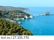 Summer coast Cala di Porto Greco, Gargano, Puglia, Italy (2017 год). Стоковое фото, фотограф Юрий Брыкайло / Фотобанк Лори
