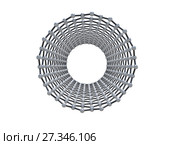 Single-walled carbon nanotube, front view. Стоковая иллюстрация, иллюстратор EugeneSergeev / Фотобанк Лори