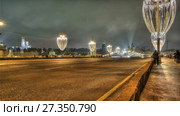 Illuminations on the Bolshoy Moskvoretsky Bridge. HD video. Редакционная анимация, аниматор Parmenov Pavel / Фотобанк Лори