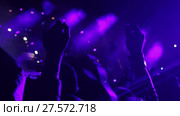 Concert crowd at a rock festival. Стоковое видео, видеограф Roman Larchikov / Фотобанк Лори
