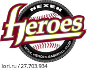 Логотип бейсбольной команды Nexen Heroes. Южная Корея. Редакционная иллюстрация, иллюстратор Владимир Макеев / Фотобанк Лори