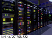 Working data center interior. Стоковое фото, фотограф Антон Гвоздиков / Фотобанк Лори