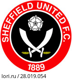 Эмблема футбольного клуба Sheffield United. Англия. Редакционная иллюстрация, иллюстратор Владимир Макеев / Фотобанк Лори