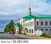 Церковь во имя святых Зосима, Савватия и Германа Соловецких. Подворье Соловецкого монастыря. Архангельск (2017 год). Редакционное фото, фотограф Сергей Афанасьев / Фотобанк Лори