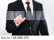 Male testing digital monitor and touchscreen. Стоковое фото, фотограф Яков Филимонов / Фотобанк Лори