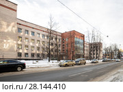 Инфекционная больница им. Боткина С.П. Один из современных корпусов на Миргородской улице (2018 год). Редакционное фото, фотограф Юлия Бабкина / Фотобанк Лори