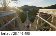 Unique SKYPARK AJ Hackett Sochi, Ahshtyrskaya gorge in the Mzymta river valley (2017 год). Редакционное видео, видеограф Ирина Мойсеева / Фотобанк Лори