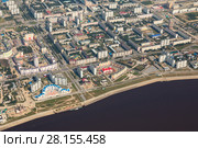 Top view the city of Nizhnevartovsk in spring. Стоковое фото, фотограф Владимир Мельников / Фотобанк Лори