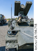 KADAMOVSKIY TRAINING GROUND, ROSTOV REGION, RUSSIA, 26 AUGUST 2017: International military technical forum "ARMY-2017». Combat vehicle 9A35 with anti-aircraft missile system «STRELA-10» Редакционное фото, фотограф Олег Белов / Фотобанк Лори