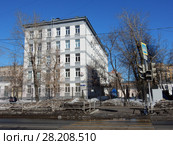 Москва. Школа № 141 имени Героя Советского Союза Рихарда Зорге. Улица Зорге, 4. Хорошевский район (2018 год). Стоковое фото, фотограф lana1501 / Фотобанк Лори