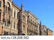 Санкт-Петербург, улица Пестеля, дом 14. Дом Косиковского - доходный дом А. М. Тупикова. Детали архитектуры (2018 год). Редакционное фото, фотограф Овчинникова Ирина / Фотобанк Лори
