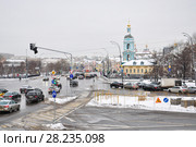 Астаховский (бывший Яузский) мост и слияние улиц Яузской, Николоямской и набережных Подгорская и Берниковская (2015 год). Редакционное фото, фотограф Алёшина Оксана / Фотобанк Лори