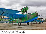 Морской ближний разведчик МБР-2-М-34 образца 1936 на открытой площадке музея военной техники «Боевая слава Урала». Верхняя Пышма. Свердловская область (2018 год). Редакционное фото, фотограф Сергей Афанасьев / Фотобанк Лори