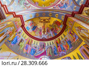Interior of the Greek Orthodox Church of the Twelve Apostles in Capernaum by the Sea of Galilee (Lake Tiberias), Israel, Middle East. Стоковое фото, агентство BE&W Photo / Фотобанк Лори
