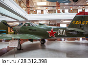 Белл P-39 Аэрокобра (англ. Bell P-39 Airacobra) — американский истребитель времён Великой Отечественной войны. Выставочный центр музея военной техники «Боевая слава Урала». Верхняя Пышма. Свердловская область (2018 год). Редакционное фото, фотограф Сергей Афанасьев / Фотобанк Лори