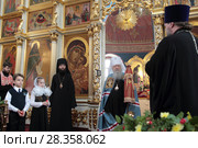 Детская литургия в Богоявленском соборе  города Ногинска 2018 год. Редакционное фото, фотограф Дмитрий Неумоин / Фотобанк Лори