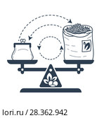 Icon private trade linear. Стоковая иллюстрация, иллюстратор Седых Алена / Фотобанк Лори