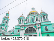 Фрагмент Богоявленского кафедрального собора в Елохове, Спартаковская ул., 15. Москва (2009 год). Стоковое фото, фотограф Алёшина Оксана / Фотобанк Лори