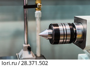 The tailstock of a modern CNC lathe. Стоковое фото, фотограф Андрей Радченко / Фотобанк Лори