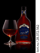St.Petersburg, Russia - May 2018 - Cognac Jacques Laffitte XO Superior. Редакционное фото, фотограф Мельников Дмитрий / Фотобанк Лори