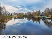 Собор на реке Цне The Epiphany Cathedral on the Tsna River (2018 год). Стоковое фото, фотограф Baturina Yuliya / Фотобанк Лори