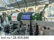 Советская боевая орбитальная станция «Алмаз». Центр «Космонавтика и авиация». Павильон «Космос». ВДНХ. Москва (2018 год). Редакционное фото, фотограф Владимир Сергеев / Фотобанк Лори
