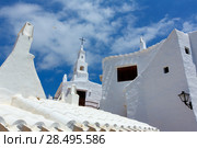 Binibequer Vell in Menorca Binibeca white village Sant Lluis at Balearic Islands (2013 год). Стоковое фото, фотограф Tono Balaguer / Ingram Publishing / Фотобанк Лори