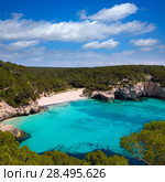 Cala Mitjana y Mitjaneta in Menorca Ciutadella at Balearic Islands. Стоковое фото, фотограф Tono Balaguer / Ingram Publishing / Фотобанк Лори